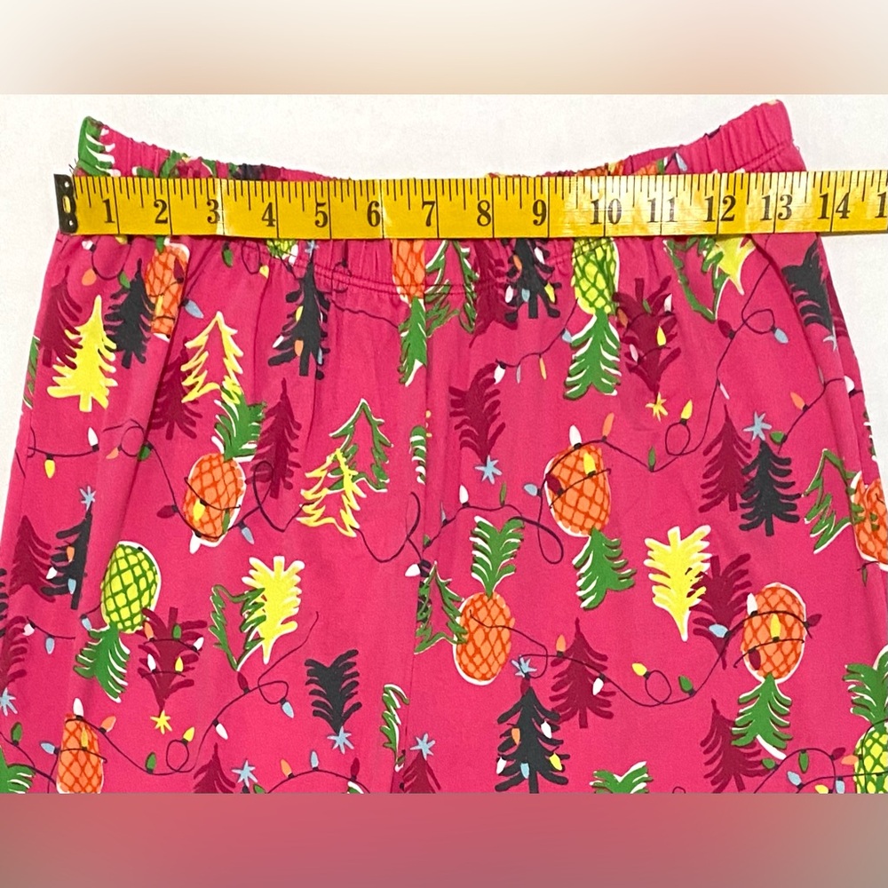 HUE Womens M Pink Green Pineapple Pine Joy Jersey Knit Pajama Set Loungwear - Picture 11 of 16